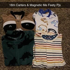 Baby Pajama Set with Animal and Striped Designs